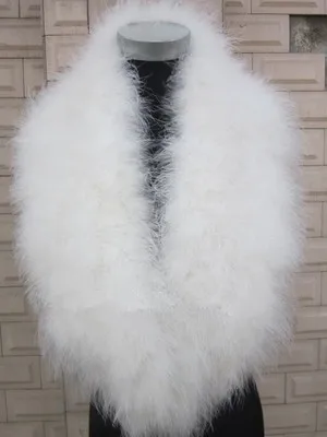 Страус Меховой Воротник Аксессуары осенью и зимой дамы одежда меховой воротник |