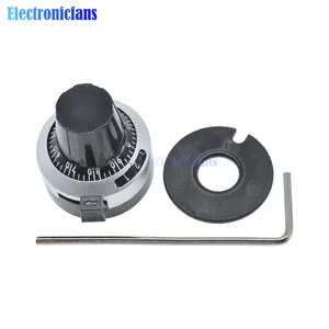 Сменная крышка потенциометра с фиксацией, 4 мм, 6 мм, 6,35 мм, 10 поворотов, с регулировкой на 3590 сек