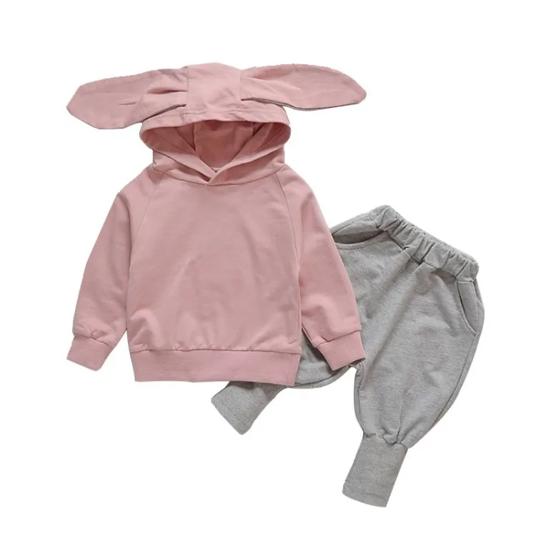 Детская одежда Новинка осени 2018 милый мультяшный костюм из двух предметов для