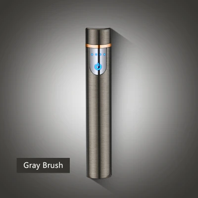 Gray Brush Мини светодиодный умный сенсорный USB Электрический светильник er сенсорный индукционный сигаретный светильник er светильник плазменный светильник er гаджеты для мужчин - Цвет: Gray Brush
