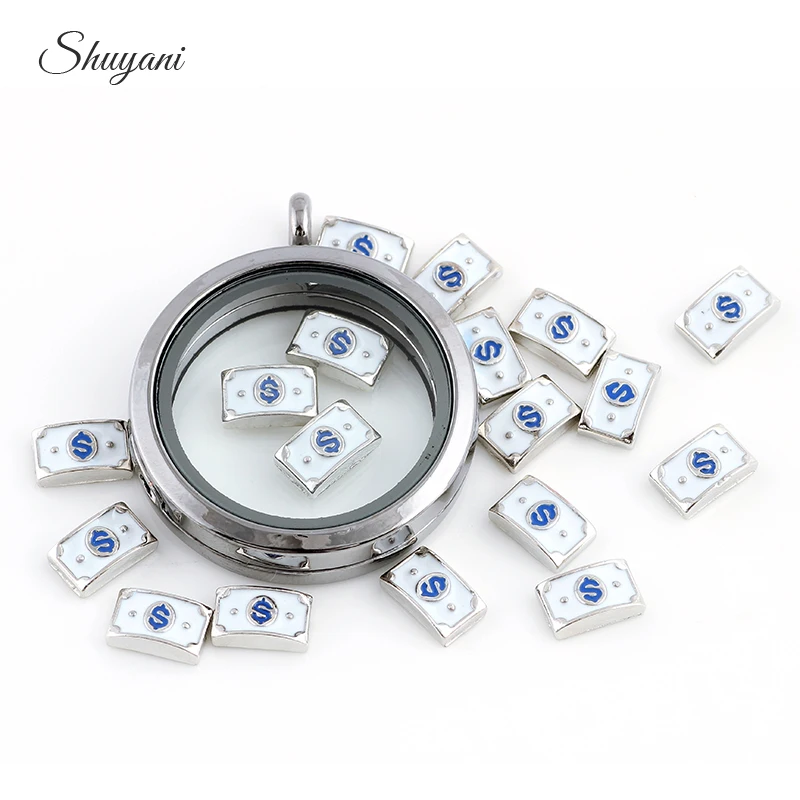 F800 оптовая продажа 20 шт./лот горячие продажи эмалевые шармы в форме доллара