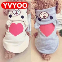 warm pet dog clothes for small dogs cotton puppy coat hoodies outfit for dogs spring autum clothes pajamas love bear dog costume