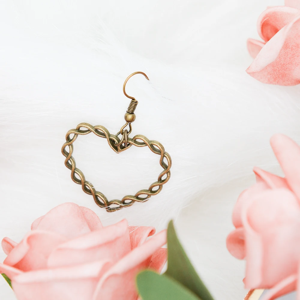 Медная витая любовь резной цветок в форме листа змеи античный золотой цвет сплав