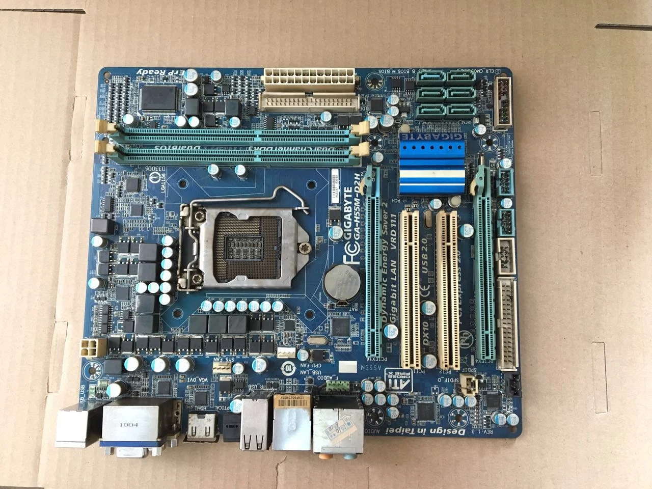 Gigabyte GA-H55M-D2H оригинальная материнская плата LGA1156 DDR3 8G H55 D2H H55M-D2H настольная материнская плата SATAII системная плата Б/у