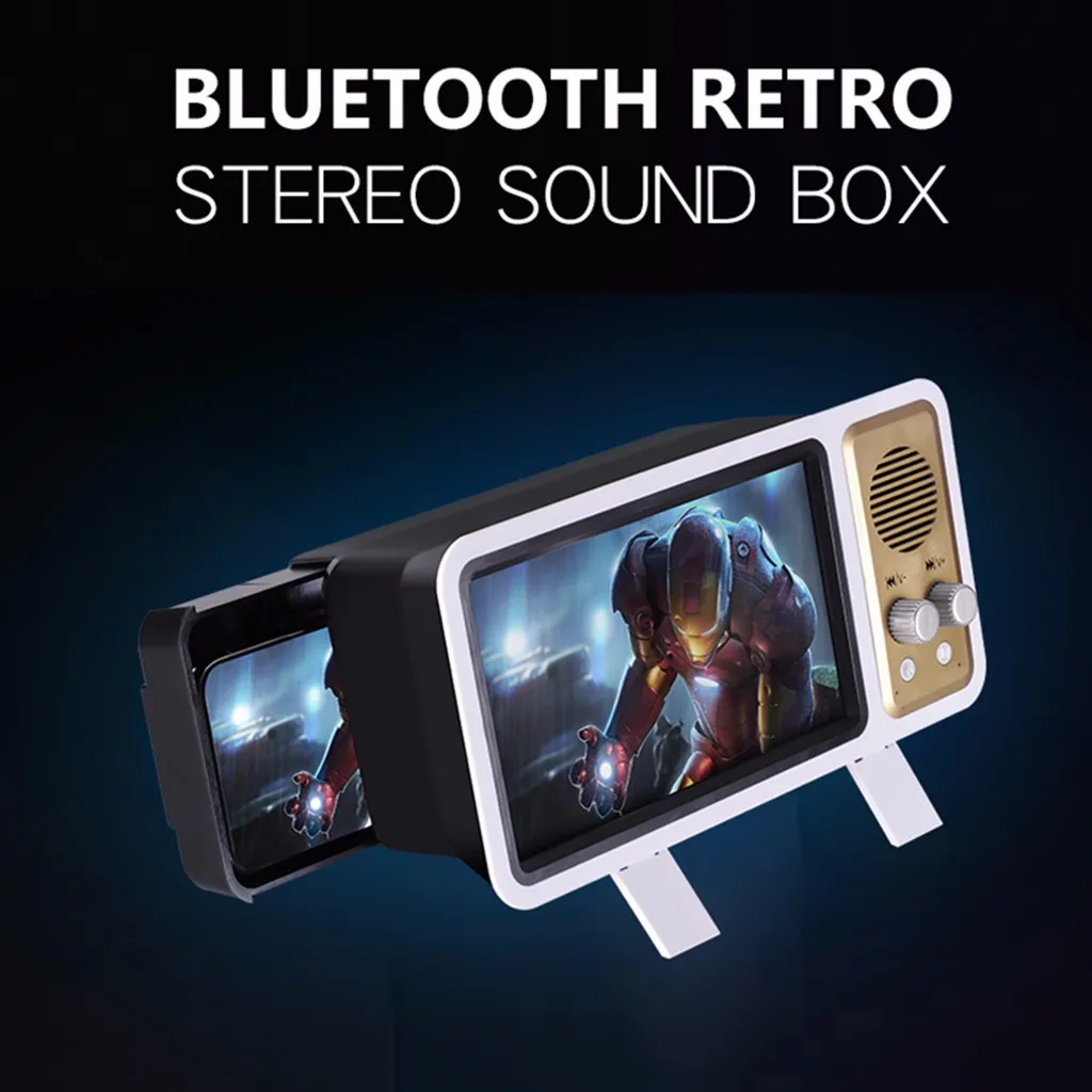 Ретро ТВ стиль беспроводной Bluetooth аудио динамик держатель мобильного телефона Мини Портативный Открытый Универсальный Bluetooth Спик# G3
