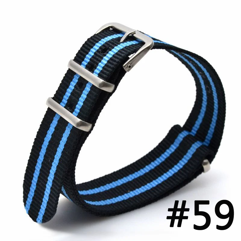59 BUMVOR Code46-67,, 1 шт., 20 мм, ремешок для часов,, часы для мужчин, нейлоновый ремешок Nato, 20 мм, ремешок для часов, водонепроницаемый ремешок для часов - Цвет ремешка: 59
