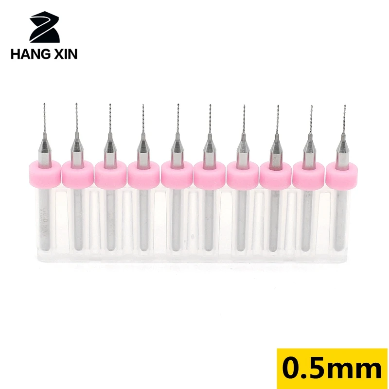 Сверло миниатюрное PCB 0,5 мм / 0,55 мм 10 шт. из карбида вольфрама для печатных плат CNC-станков.