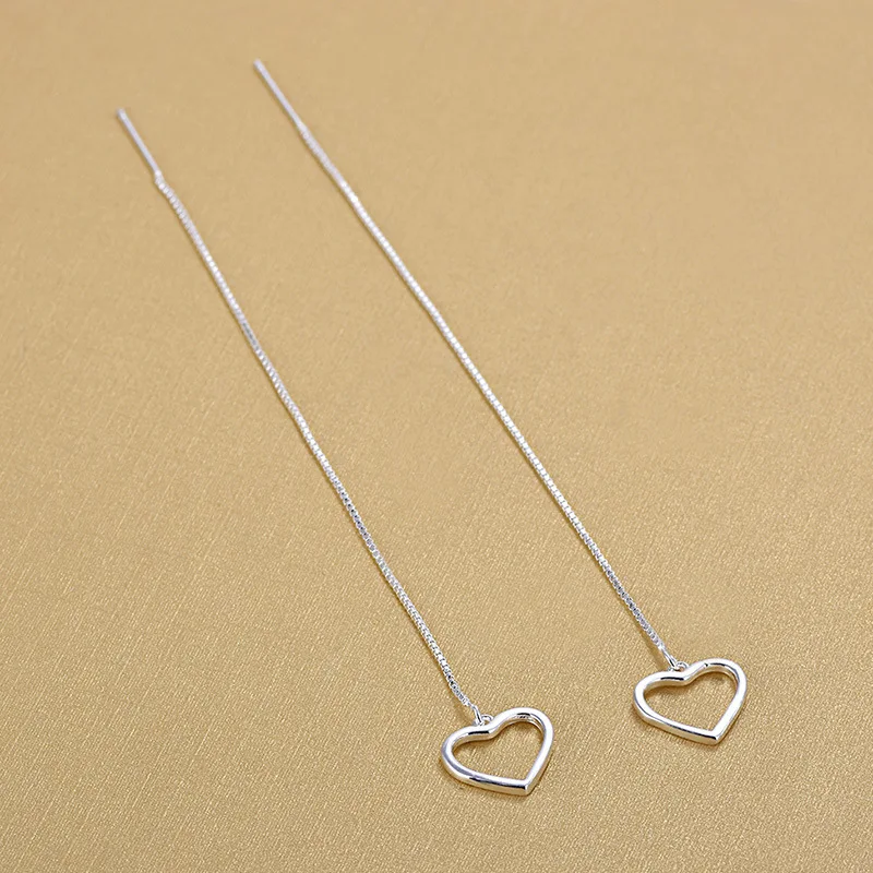 Женские длинные серьги кисточки из серебра 925 пробы|Серьги-гвоздики| |