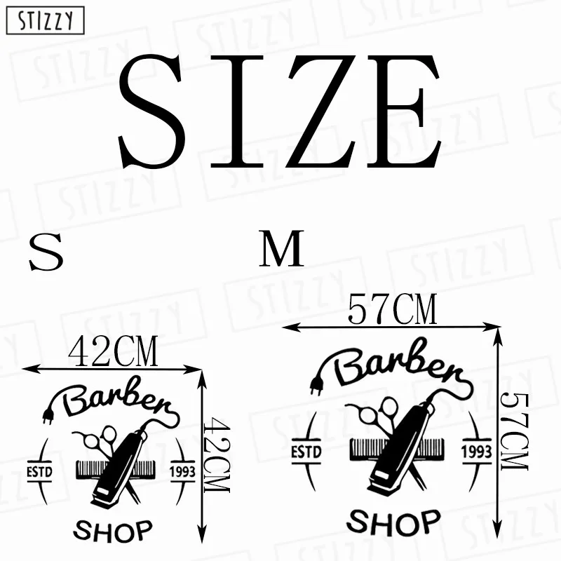 STIZZY настенные наклейки на стену магазина парикмахера Модные мужские ножницы для