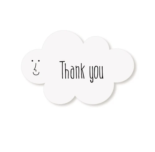 160Pcs Thank You White Cloud Handmade Cake Packaging Sealing Label Kraft Sticker Baking DIY Gift Box Smile Face Stickers | Канцтовары