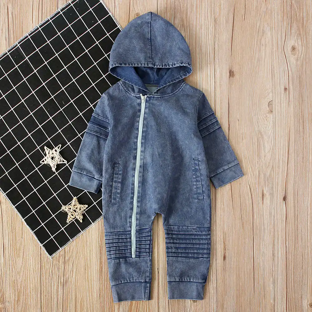 Kimocat/Новое поступление, весенне-осенняя одежда для маленьких мальчиков и девочек комбинезоны для новорожденных цельная Одежда для маленьких мальчиков и девочек ползунки Детский комбинезон - Цвет: Синий