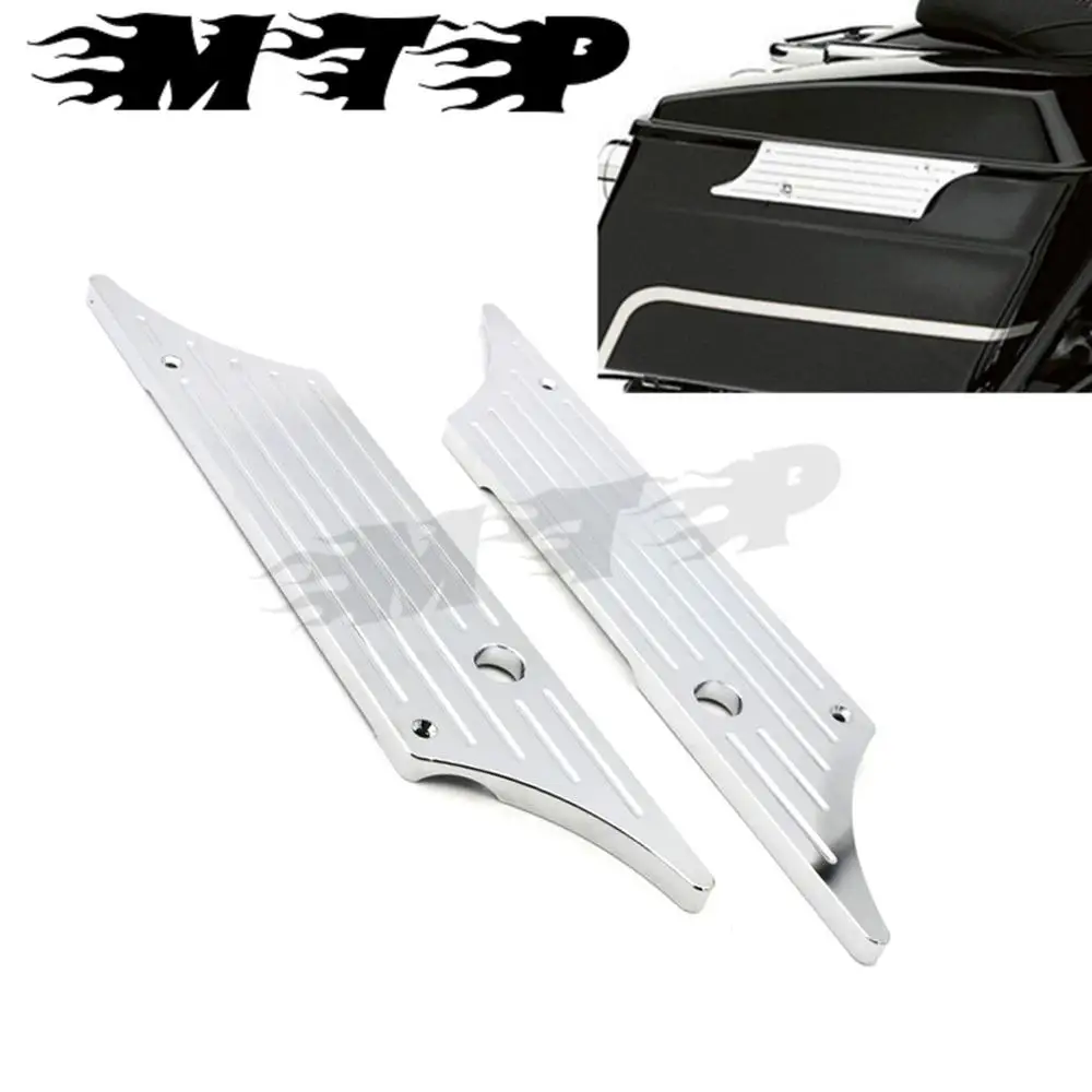 Хромированный/черный чехол сумка с ЧПУ для крепления на седле защелка Harley Touring Road