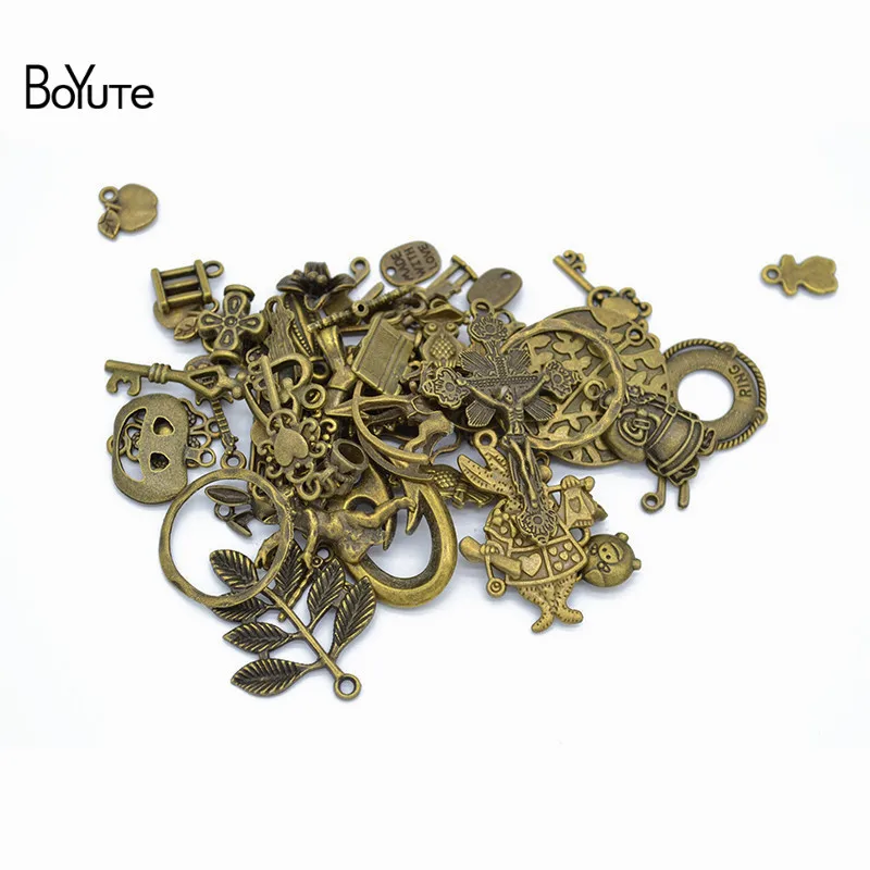 BoYuTe(50 г/лот) микс стилей металлические подвески из сплавов Diy ручной работы Винтажные Ювелирные изделия Аксессуары - Окраска металла: Покрытие антикварной бронзой