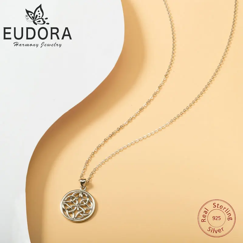 Цепочка женская из серебра 925 пробы с кулоном в виде узла|Подвески| |