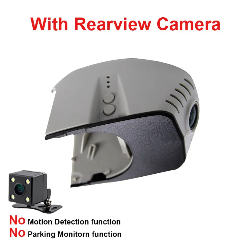 With Rear Lens Kampacar Wi-Fi видеорегистраторы Dash Cam для Audi A1 A6 A8 A3 A4 A5 A7 Q3 Q5 TT 8n 8j 8s MK3 Q7 4l Wifi Dvr для автомобиля - Название цвета: With Rear Lens