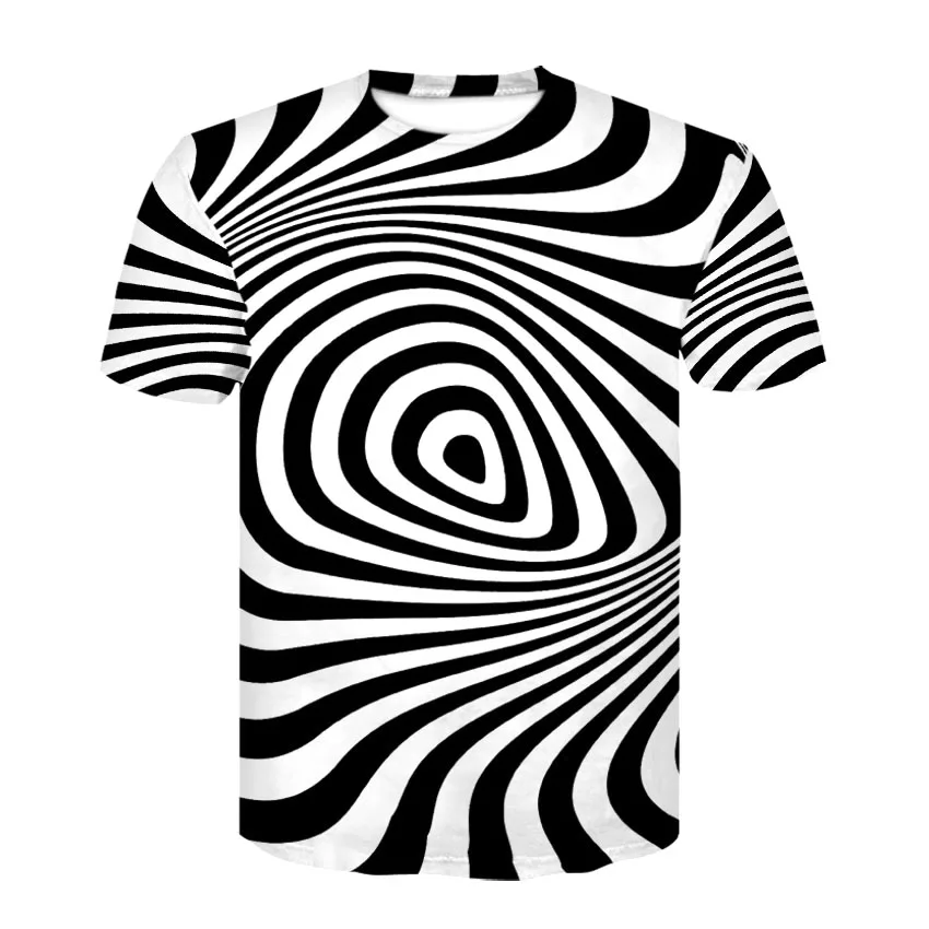 Футболка в черно-белую полоску с принтом Вихрь летняя футболка круглым вырезом и