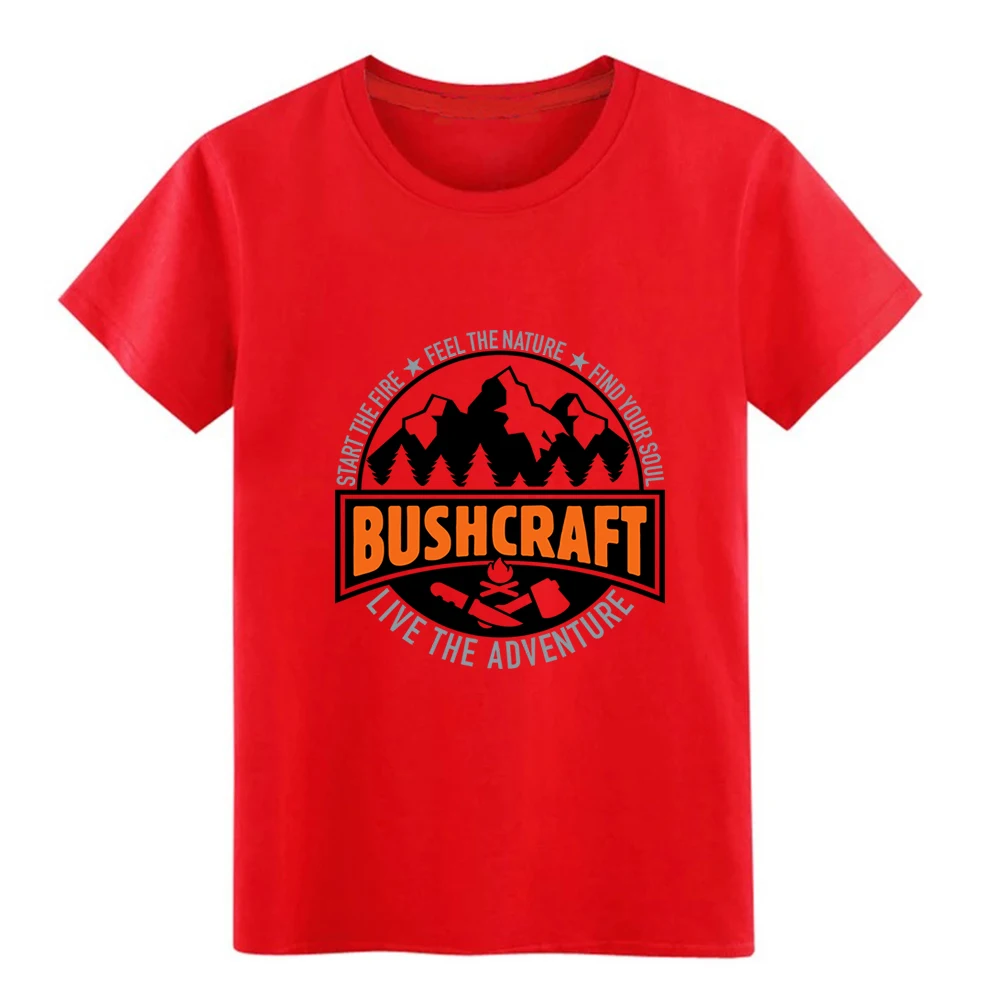 Мужская футболка Bushcraft & Survival с принтом 100% хлопок S 3xl буквы подарок базовая летняя