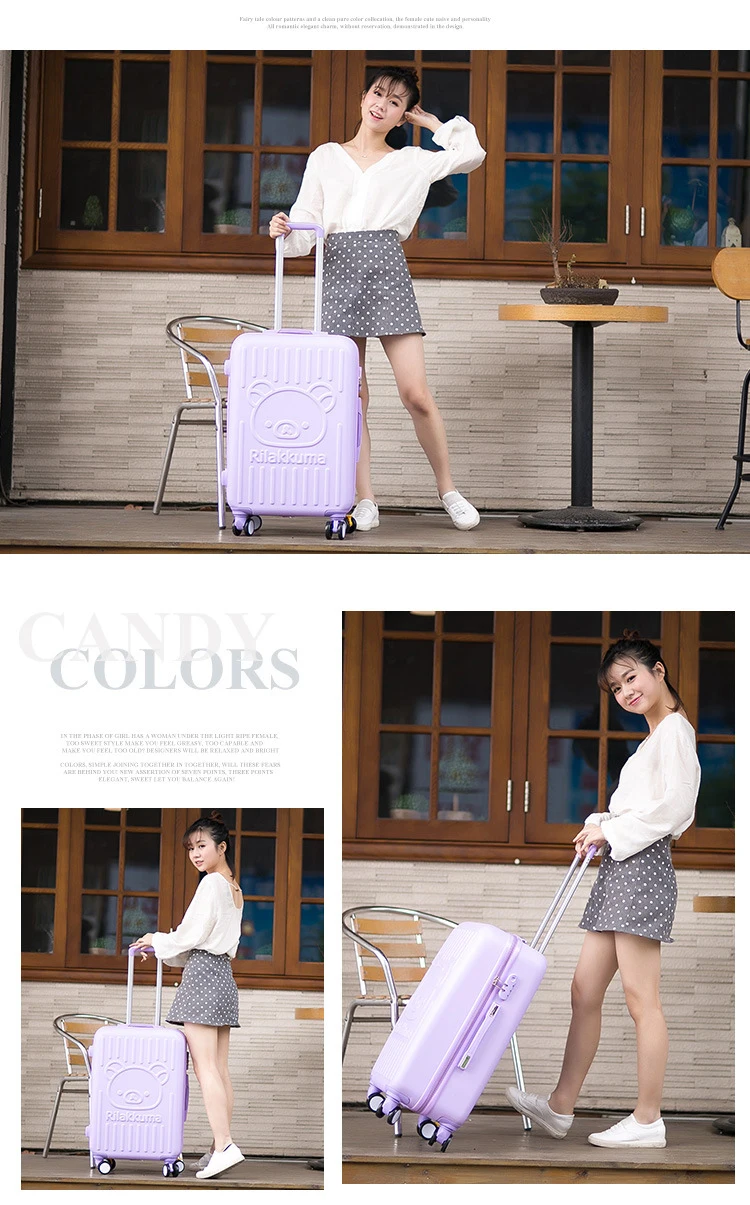 GraspDream 20"24" carry-on Suitcase with wheels Girl and kids pink luggage bag travel bag trolley case bags children's suitcases