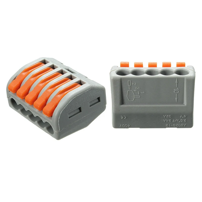 5 шт. 2 Pin 3 Pin 5 Pin провода клеммные колодки PCT-212 PCT-213 PCT-215 клеммный блок провода компактный Универсальный разъем 0,08-4.0mm2