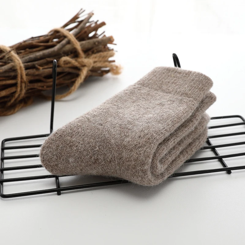 Russia Super Thicker Solid Socks Merino Wool Rabbit Socks Against Cold Snow Socks Winter Socks elderly Old Female Women Socks
