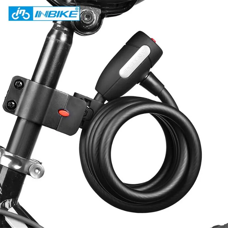 INBIKE 1 8 м Противоугонный велосипедный замок Аксессуары для велосипеда стальной