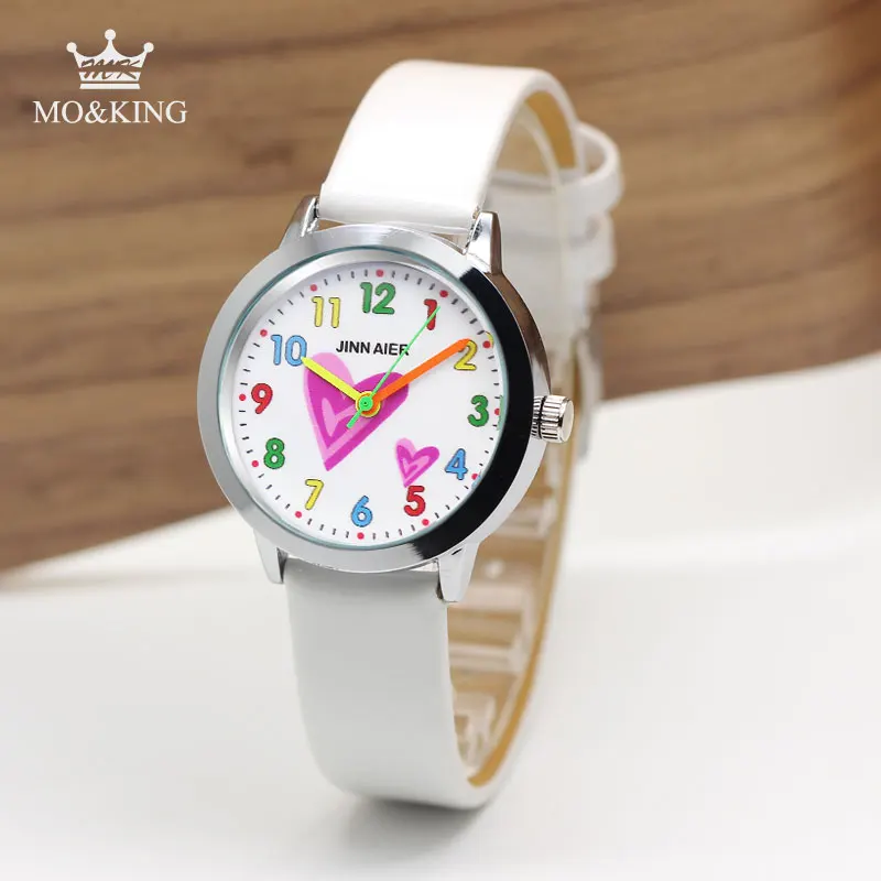 Модные детские часы с 3D рисунком, кожаные часы для отдыха, часы для мальчиков и девочек, подарок на день рождения, часы saati i love you reloj