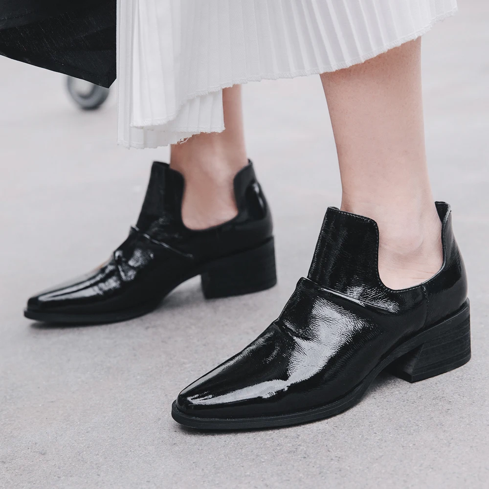 Туфли-лодочки женские из натуральной кожи на высоком каблуке размеры 40 | Обувь