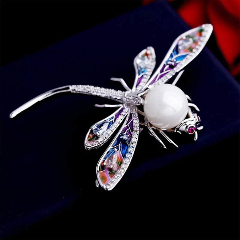 Женская Брошь из высококачественной меди с микро инкрустацией циркона милая