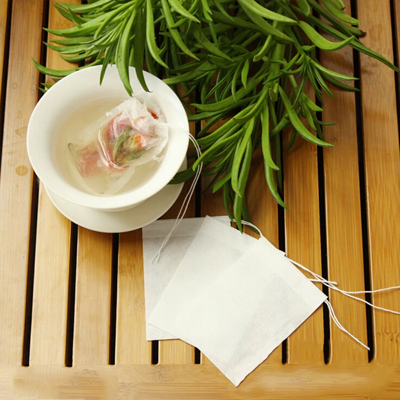 200 pcs / lot FDA Non-woven Empty Tea Bags Scented with Close to Filter Paper Rope for Loose Leaf Herbal | Дом и сад