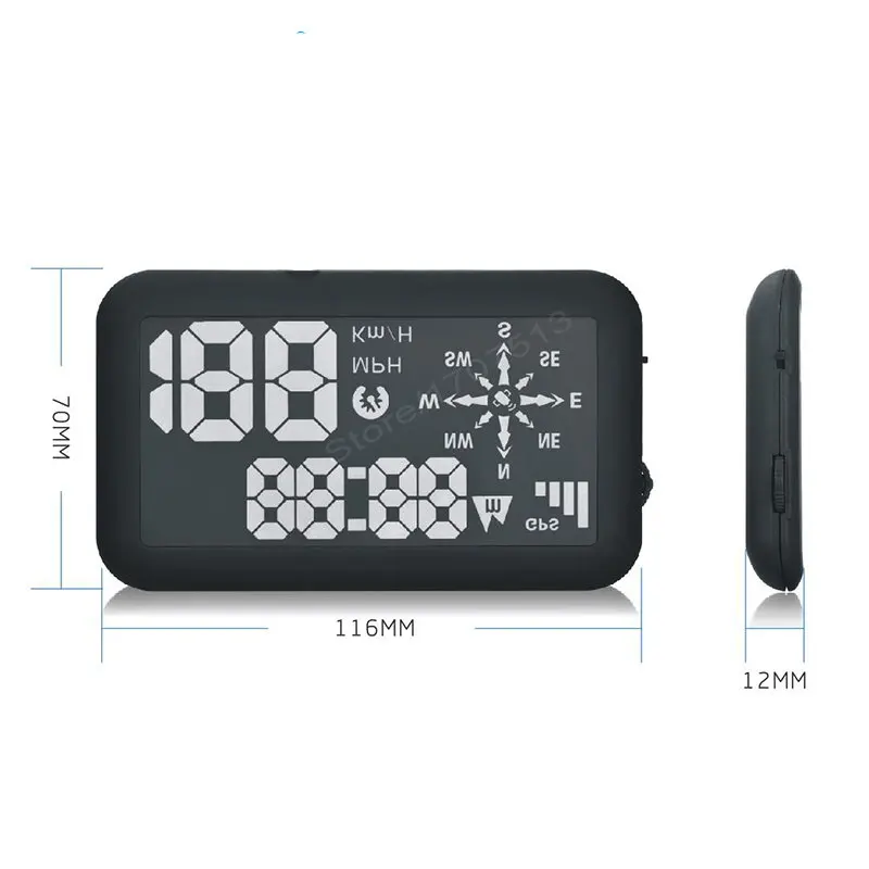 GPS-модели HUD дисплей на голову GPS цифровой компас высоты скорость сигнализация