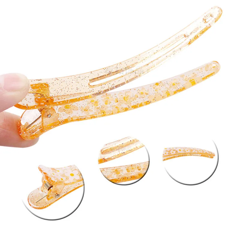 5 шт./лот Профессиональный зажим для волос Аллигатор женщин пластиковые заколки с