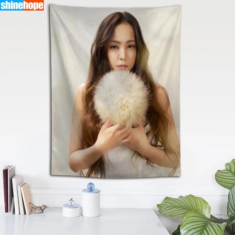 Пользовательские Namie Amuro настенный гобелен, свадебный подарок, постельное покрывало, пляжное полотенце Йога-Пикник коврик 140X200 см - Цвет: Tapestry 2