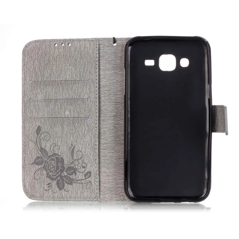 ZHCASE Бабочка Цветок Стиль J5 J500 2015 PU кожаный Чехол для Samsung Galaxy Держатель Карточки