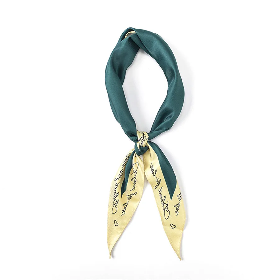 Autumn of 2018 women long silk scarf letter print scarves Fashion Women Square Scarf Head Neck Hair Tie |