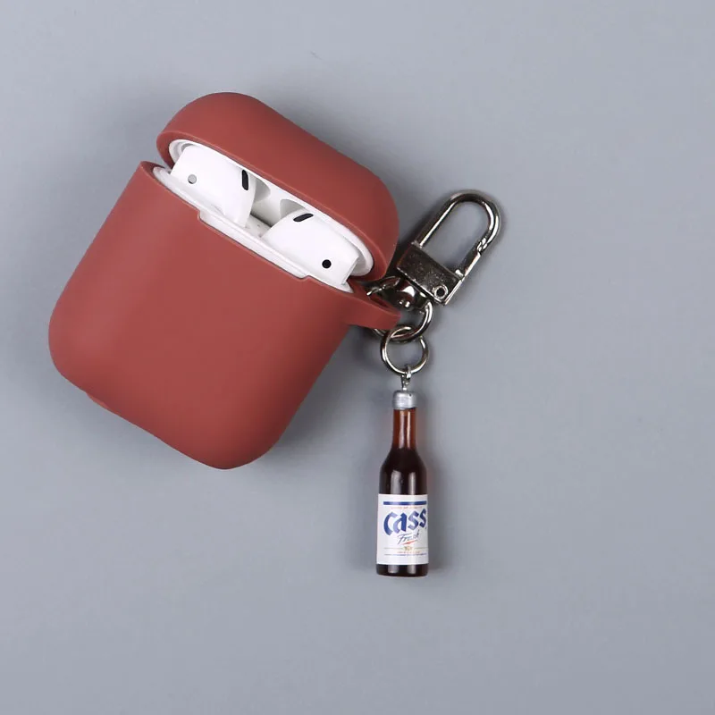 Корейский liquor Bluetooth чехол для наушников Аксессуары для airpods защитная сумка анти-потеря ремень мультфильм DIY силиконовый чехол для девочек
