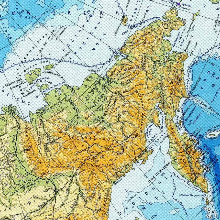 Россия Карта географический рисунок изысканный дизайн для обучения образования