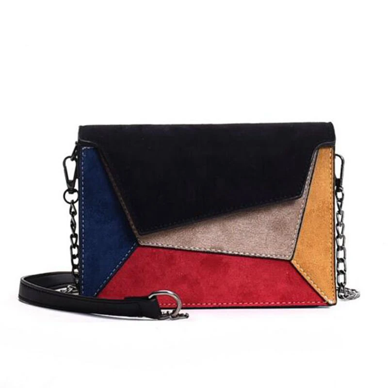 Модная качественная кожаная Лоскутная Женская сумка мессенджер женская на ремне