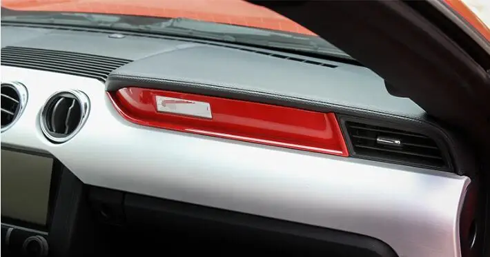 ABS хромированные аксессуары для интерьера Ford Mustang 2015 2016 2017 стикер автомобиля |