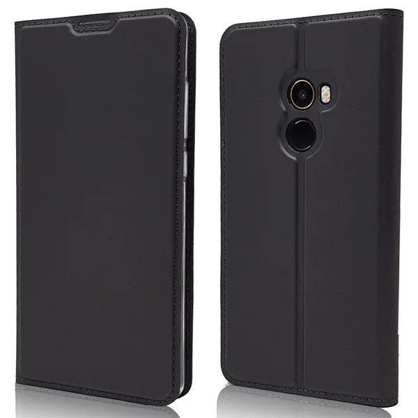 Роскошный кожаный чехол-книжка для телефона Xiaomi mi 8 9 SE Lite 6 A1 A2 Pocophone F1 Max 3 mi x 2 2S с 1 отделением для карт - Цвет: Black
