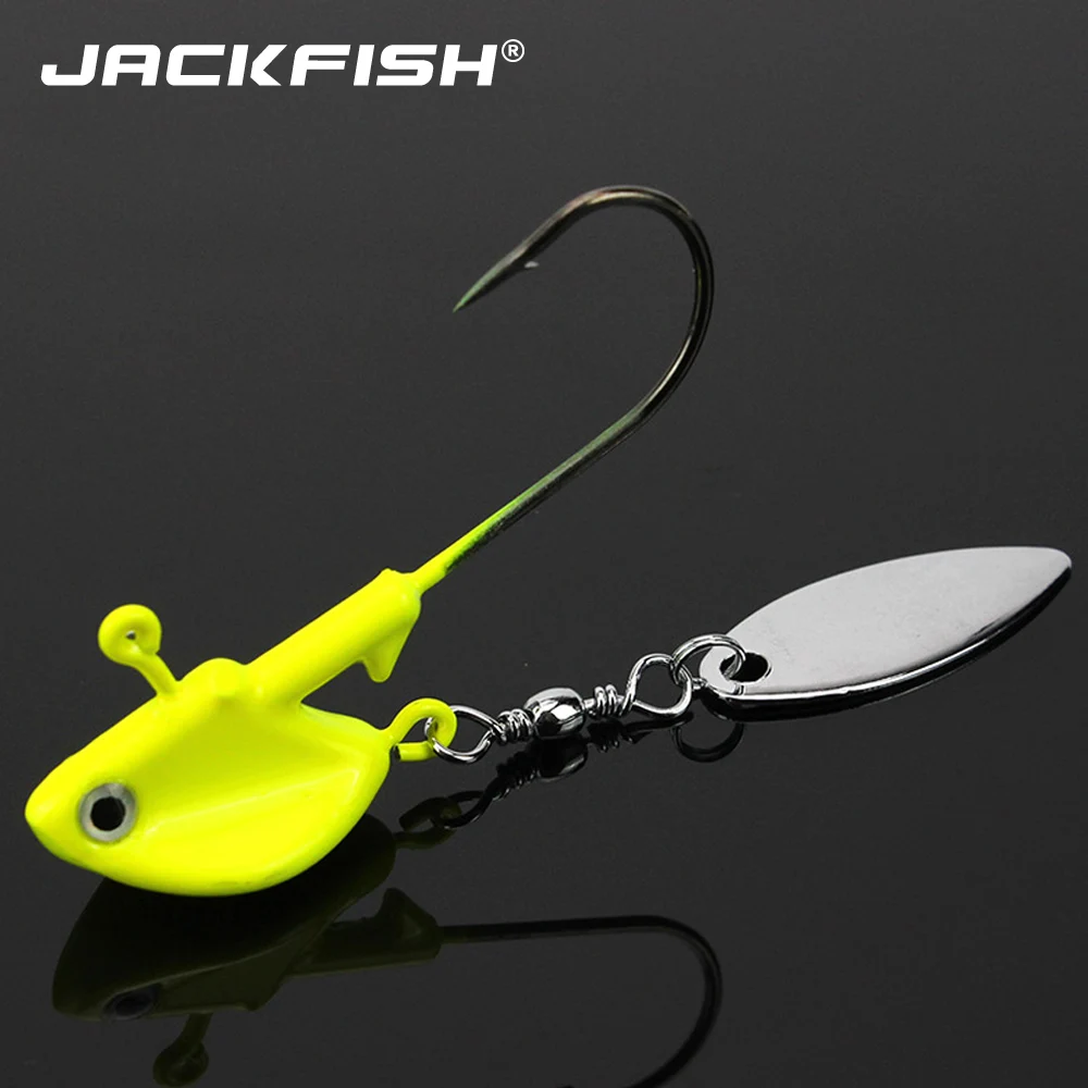 JACKFISH 1 шт. металлические крючки с головкой 6 г 10 14 крючок свинцовой для приманки