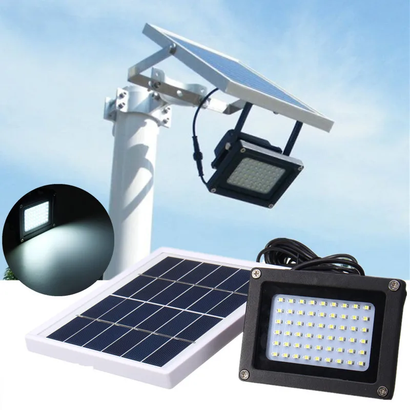 Солнечная энергия от сумерек до рассвета 54 светодиодный светильник с датчиком наводнения Точечный светильник Открытый сад дорожка настенный светильник безопасности водонепроницаемый