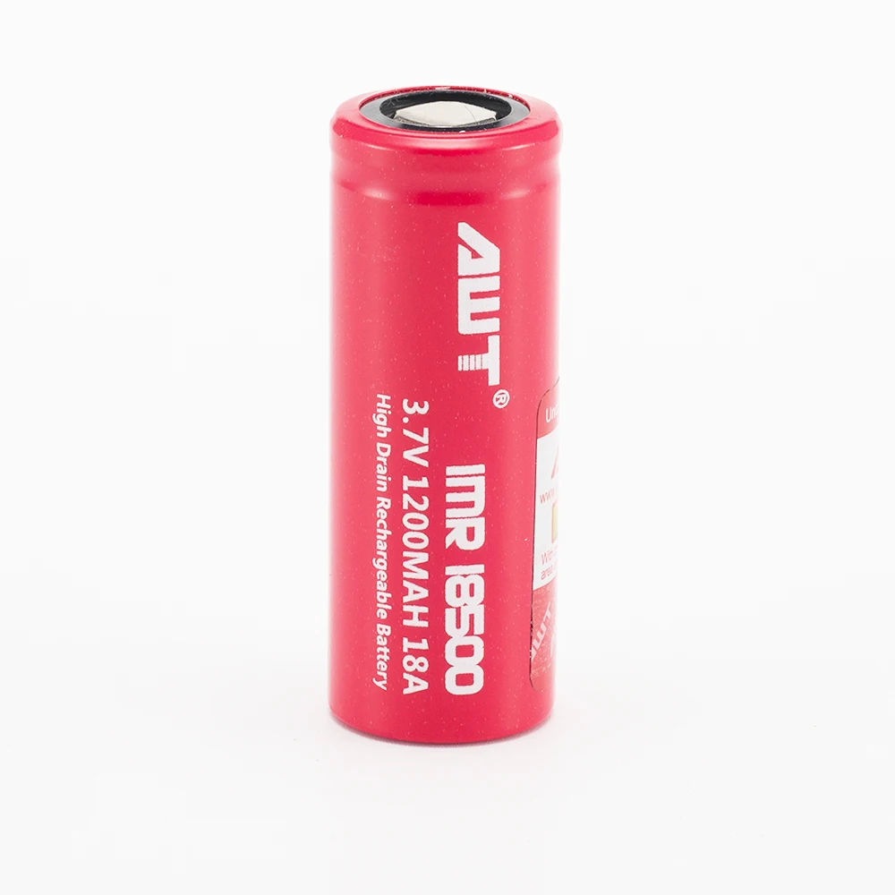 18500 батарея 1200mAh 18A AWT литий ионная аккумуляторная для камер светодиодный фонарик