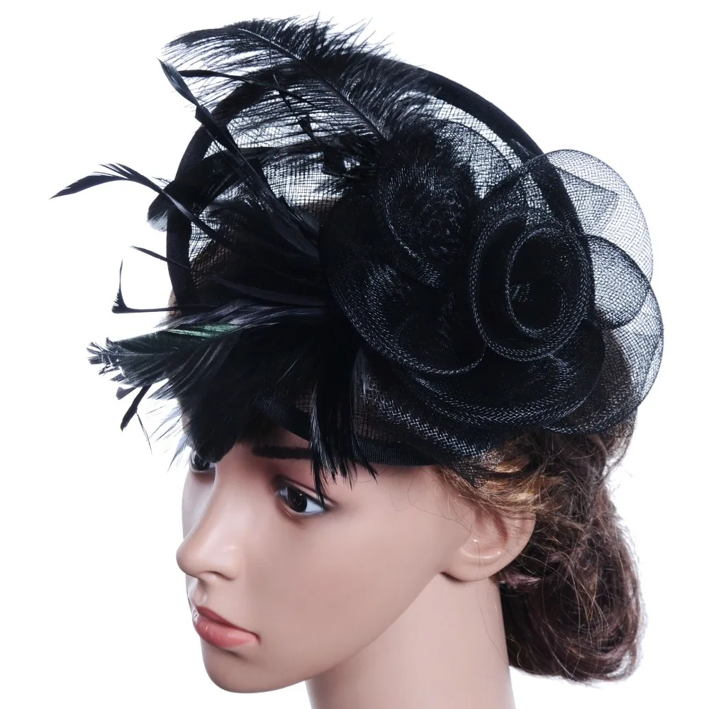 

2019 Women Hats In Stock Bridal Feathers Fascinators Wedding Hat Newly Headpiece Party Hair Accessories