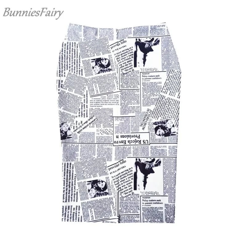 BunniesFairy 2019 летняя 50 s 60 винтажная Ретро стиль для леди газета с буквенным принтом