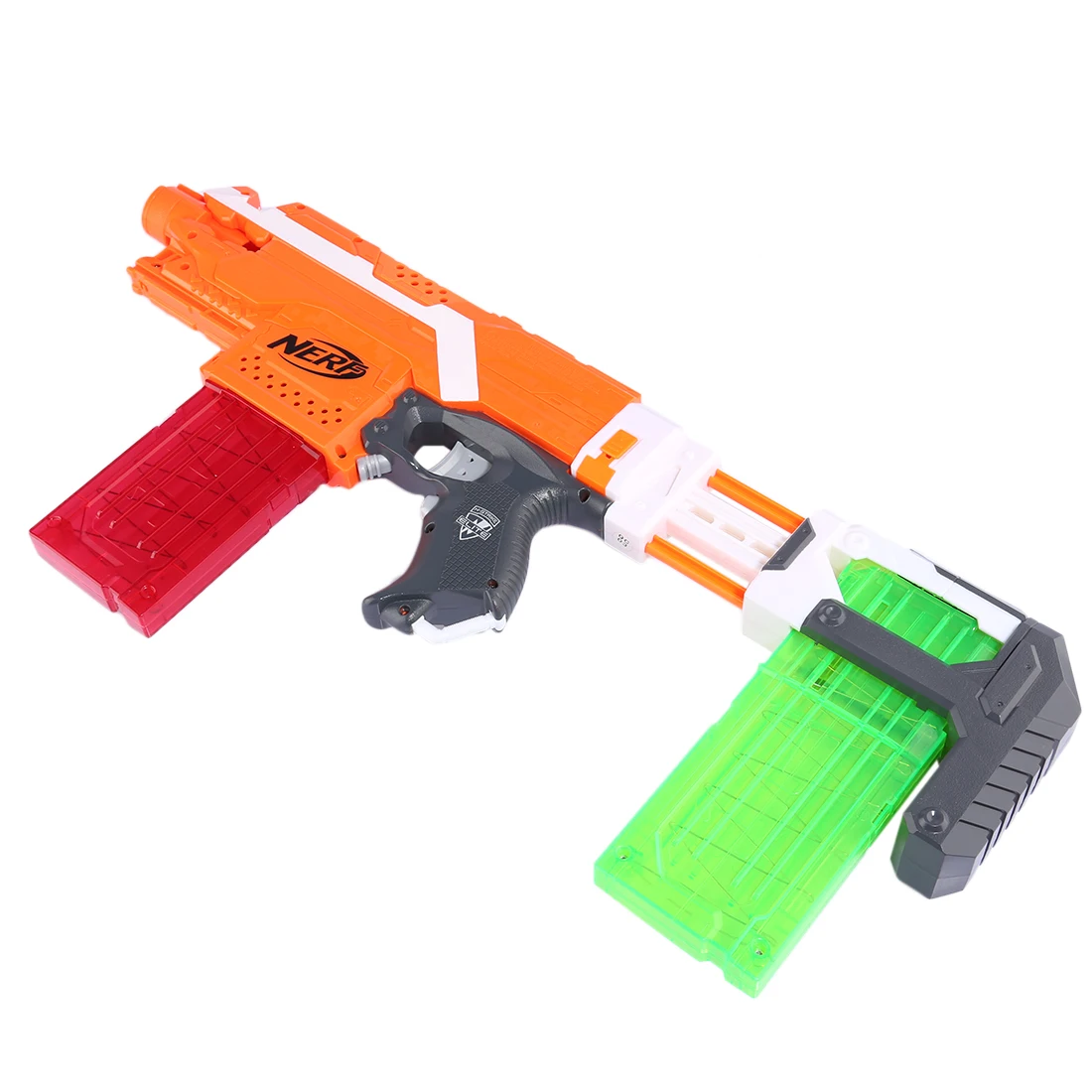 Модифицированный ABS инкрустация типа хвост штока для Nerf N-strike Элитной серии-оранжевый+ серый