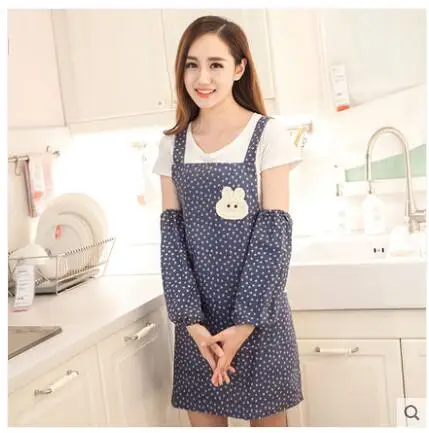 Cotton and linen anti-fouling apron kitchen oil-proof cooking belly waist Household simple adult sleeveless hanging neck gown |