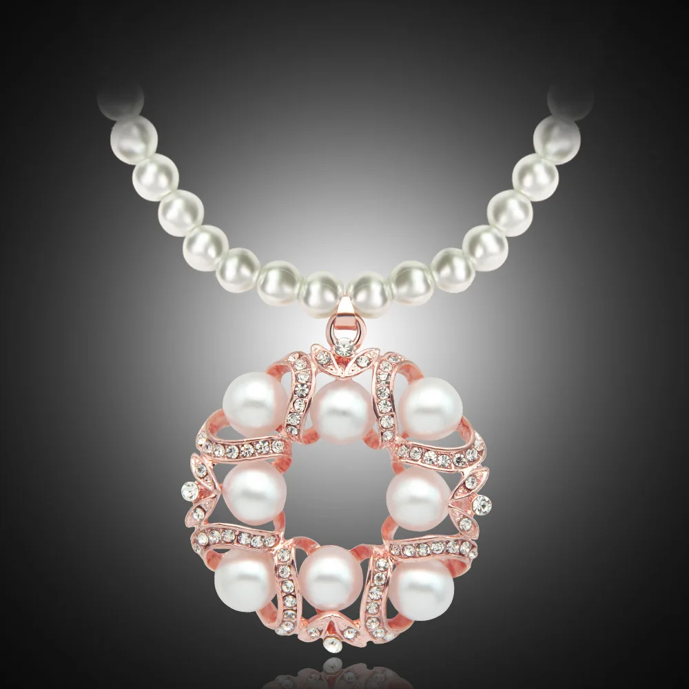 Горячая Женщина Мода Роуз Позолоченные Цветок Ожерелье Многослойная Цепь