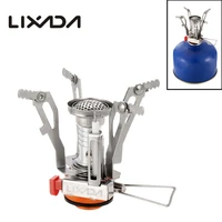 lixada camping gas stove super lightweight mini pocket outdoor camping stove cooking burners folding gas stove 3000w furnace