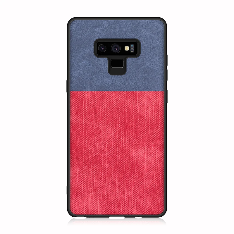 Противоударный чехол-накладка для Samsung Galaxy Note 8 9 из ткани и коровьей кожи |