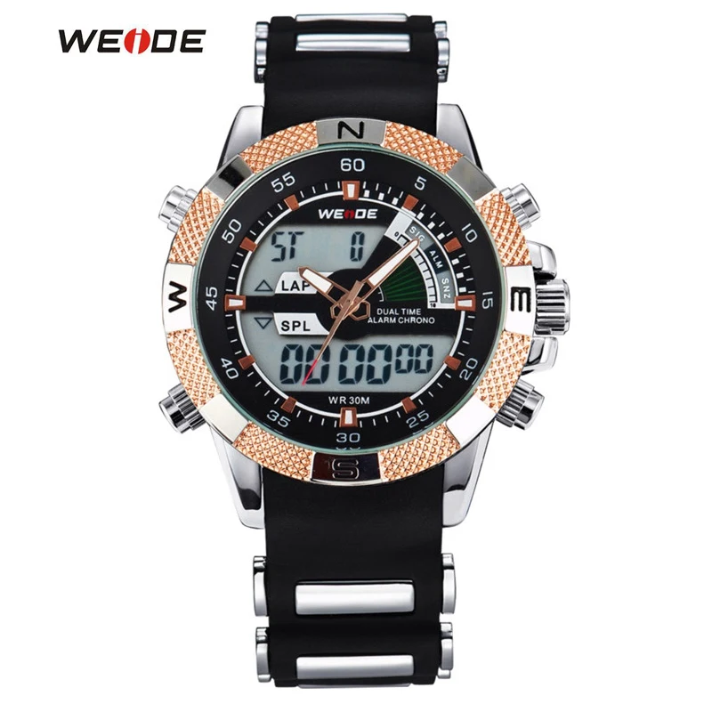 WEIDE Для мужчин S Часы Топ Элитный бренд кварцевые часы Аналоговые цифровой